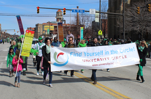 University Circle in the 2019 St Patrick's Day Parade in Cleveland